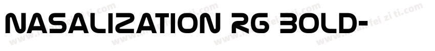 Nasalization Rg Bold字体转换